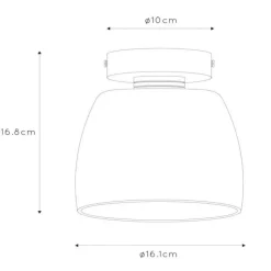 Tyler taklampe til baderommet, svart/røykgrått