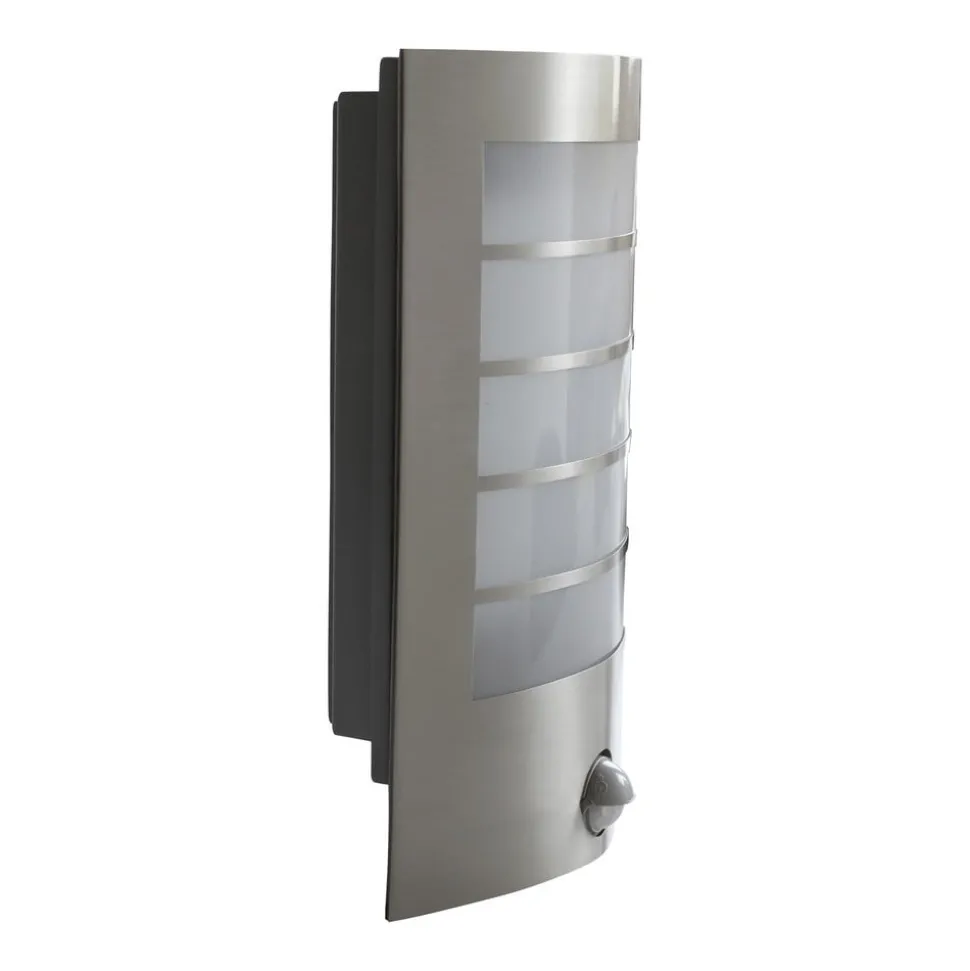 Ute LED-vegglampe Slim med bevegelsessensor IP44