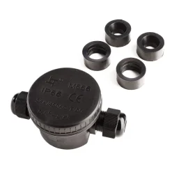 Utendørs dobbeldistributør rund, kabel 5-12 mm