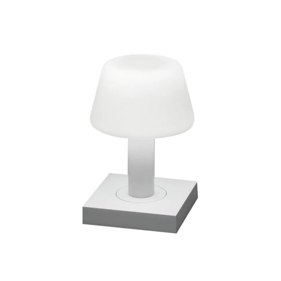 Utendørs LED-bordlampe Monaco, batteri, hvit