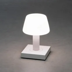 Utendørs LED-bordlampe Monaco, batteri, hvit