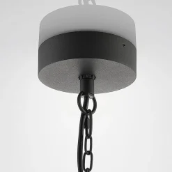 Utendørs LED-pendellampe Cube, glasskjerm, 26 cm