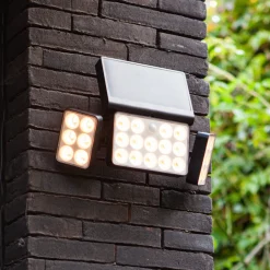 Utendørs LED-solcellevegglampe Tuda, 32,1 cm