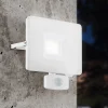 Utendørs LED-spot Faedo 3 med sensor, hvit, 30 W
