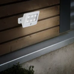 Utendørs LED-spot Kollig med sensor, IP54, hvit