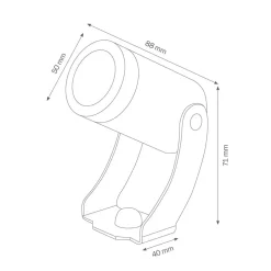 Utendørs LED-spot 1441LED, sølv, 30°, 30°, med
