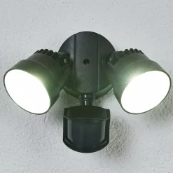 Utendørs LED-spot Shrimp med sensor av plast