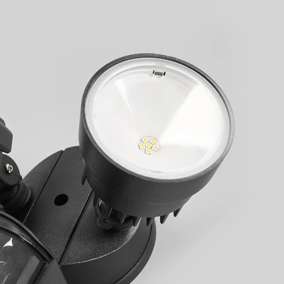 Utendørs LED-spot Shrimp med sensor av plast