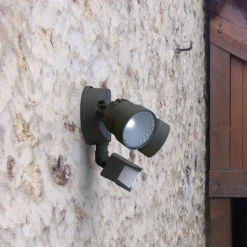 Utendørs LED-spot Shrimp med sensor av plast