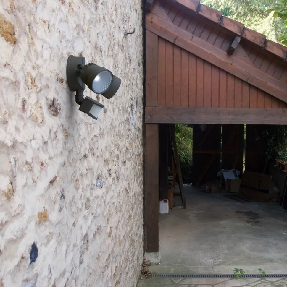 Utendørs LED-spot Shrimp med sensor av plast