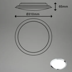 Utendørs LED-taklampe 3766018 IP44, krom