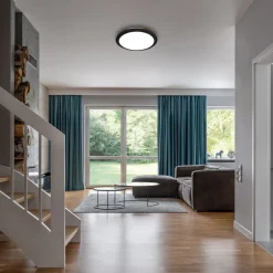 Utendørs LED-taklampe 3766015 IP44, svart