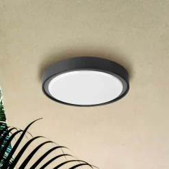 Utendørs LED-taklampe Anabella, mørkegrå