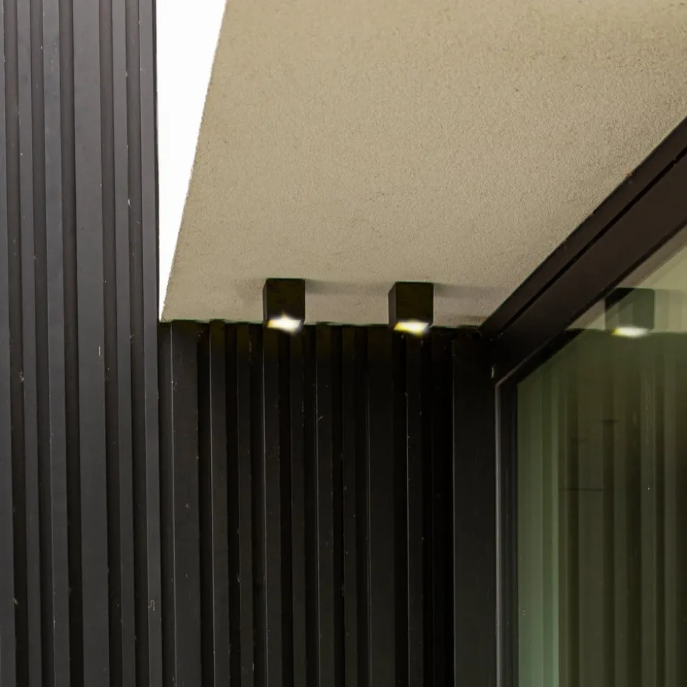 Utendørs LED-taklampe Gemini XS, 4 000 K antrasitt