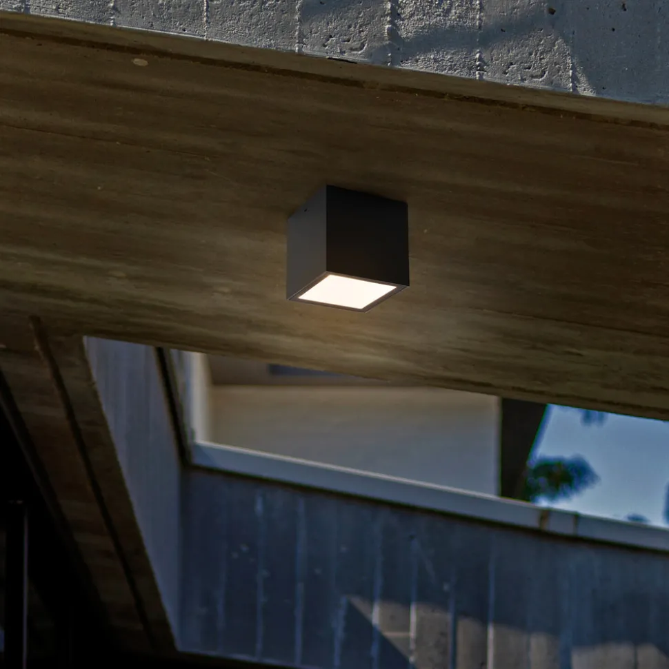 Utendørs LED-taklampe Gemini XS, 4 000 K antrasitt