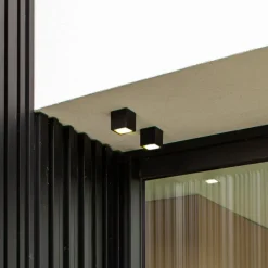 Utendørs LED-taklampe Gemini XS, 4 000 K antrasitt