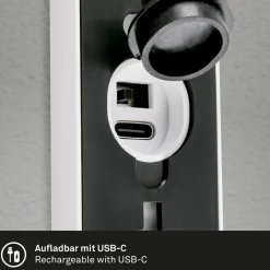 Utendørs LED-vegglampe 3787016, hvit, sensor, opp/ned