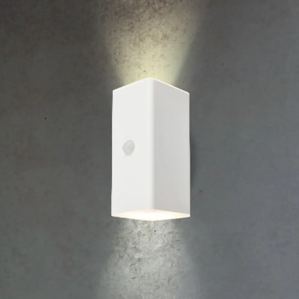 Utendørs LED-vegglampe 3788016, hvit, sensor, opp/ned