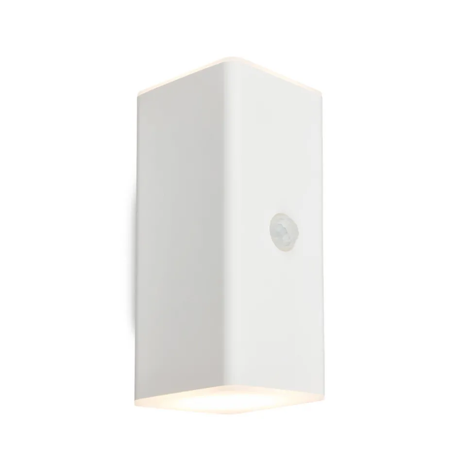 Utendørs LED-vegglampe 3788016, hvit, sensor, opp/ned