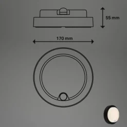 Utendørs LED-vegglampe 3765015, sensor, svart