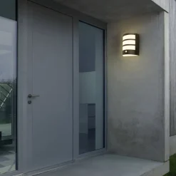 Utendørs LED-vegglampe 3795015, svart, sensor, IP44