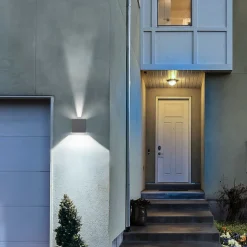 Utendørs LED-vegglampe 9032 up/down, antrasitt