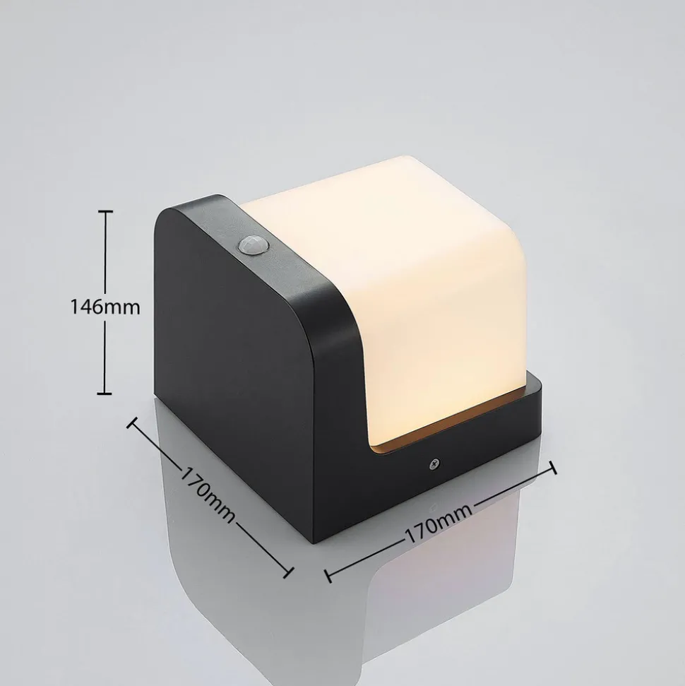 Utendørs LED-vegglampe Adenike med sensor