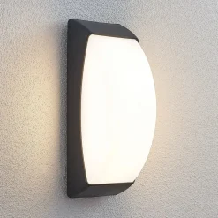 Utendørs LED-vegglampe Alexey, IP65, mørkegrå
