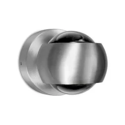 Utendørs LED-vegglampe, aluminiumsfarget, up&down, CCT, dimbar