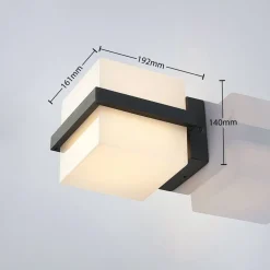 Utendørs LED-vegglampe Auron, terningformet