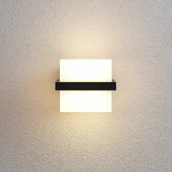 Utendørs LED-vegglampe Auron, terningformet