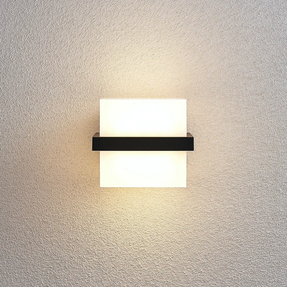 Utendørs LED-vegglampe Auron, terningformet