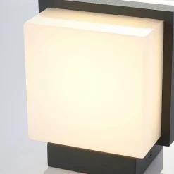 Utendørs LED-vegglampe Auron, terningformet