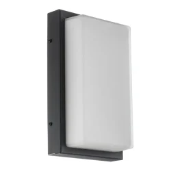 Utendørs LED-vegglampe Babett, stål, glass, sensor