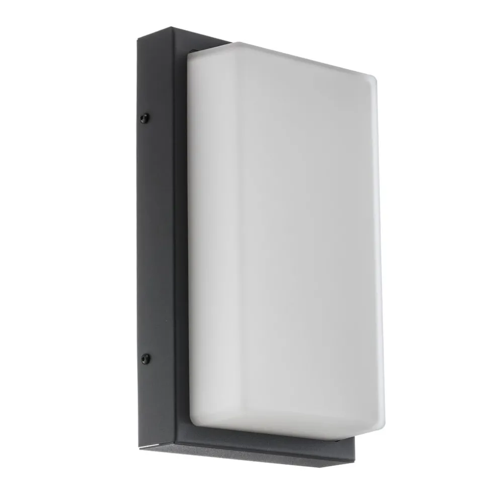 Utendørs LED-vegglampe Babett, stål, glass, sensor