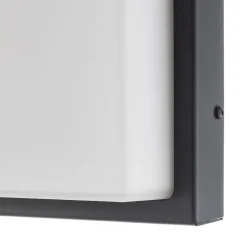 Utendørs LED-vegglampe Babett, stål, glass, sensor