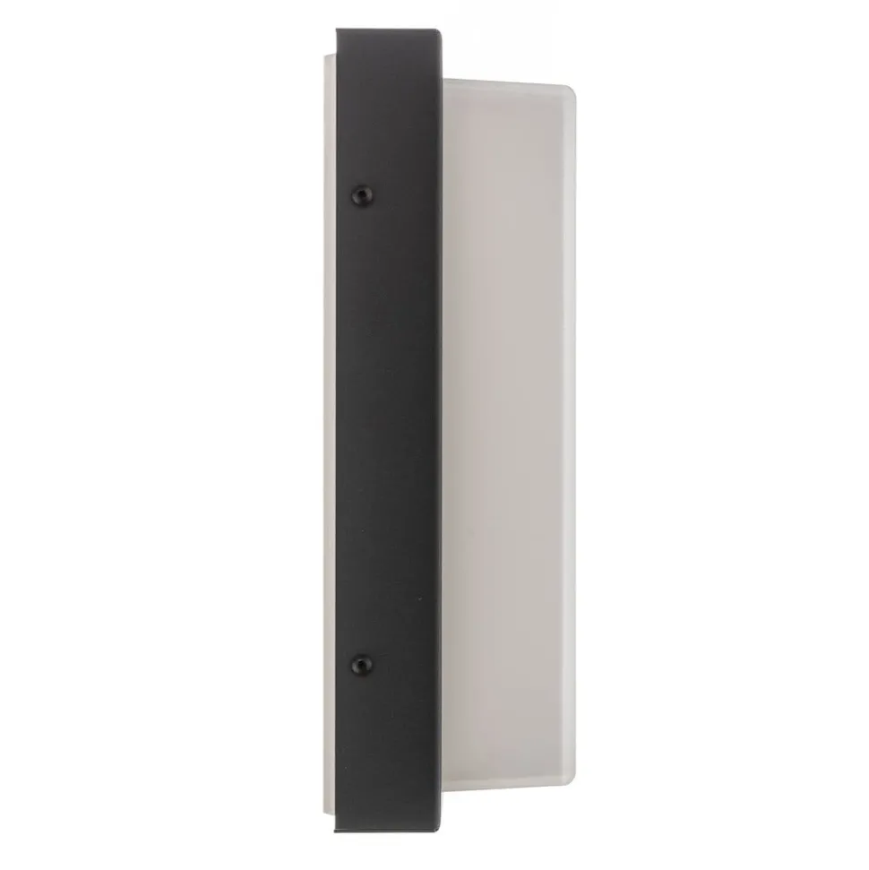 Utendørs LED-vegglampe Babett, stål, glass, sensor