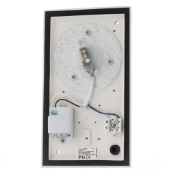 Utendørs LED-vegglampe Babett, stål, glass, sensor