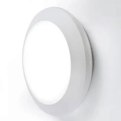 Utendørs LED-vegglampe Berta Ø27,5 cm hvit 11W CCT