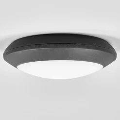 Utendørs LED-vegglampe Berta, svart, CCT