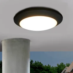 Utendørs LED-vegglampe Berta, svart, CCT