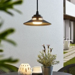 Utendørs LED-vegglampe Cassia, mørkegrå