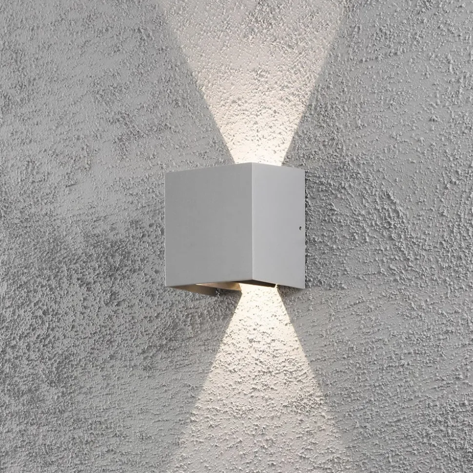 Utendørs LED-vegglampe Cremona 13 cm grå