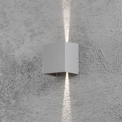 Utendørs LED-vegglampe Cremona 13 cm grå