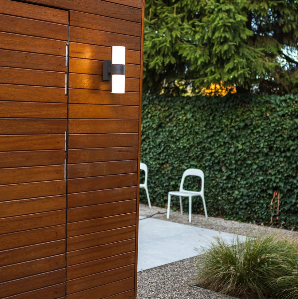 Utendørs LED-vegglampe Cyra, 2 lyskilder