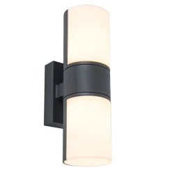 Utendørs LED-vegglampe Cyra, 2 lyskilder