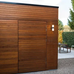 Utendørs LED-vegglampe Cyra, 2 lyskilder, sensor