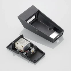 Utendørs LED-vegglampe Dagur, mørk grå