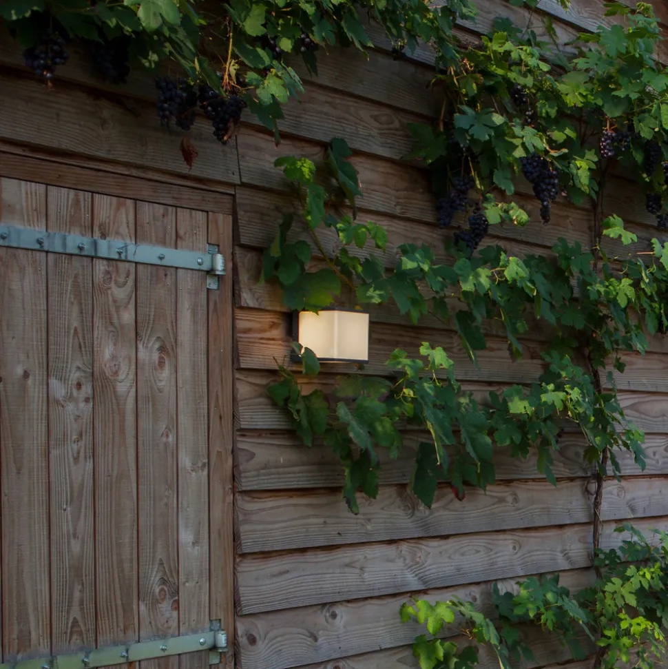 Utendørs LED-vegglampe Doblo terning 15 cm 3 000 K