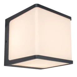 Utendørs LED-vegglampe Doblo terning 15 cm 3 000 K